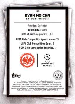 2022-23 Topps UEFA Club Competitions Superstars - Uncommon Green #123 Evan Ndicka Back