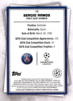 2022-23 Topps UEFA Club Competitions Superstars - Uncommon Green #130 Sergio Ramos Back