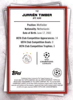 2022-23 Topps UEFA Club Competitions Superstars - Uncommon Green #152 Jurrien Timber Back