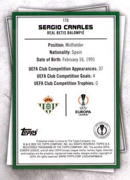 2022-23 Topps UEFA Club Competitions Superstars - Uncommon Green #173 Sergio Canales Back