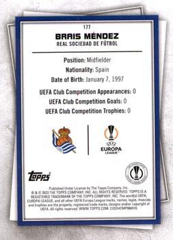 2022-23 Topps UEFA Club Competitions Superstars - Uncommon Green #177 Brais Mendez Back