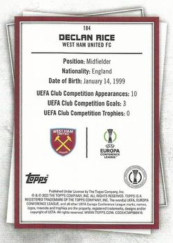 2022-23 Topps UEFA Club Competitions Superstars - Uncommon Green #184 Declan Rice Back