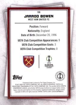 2022-23 Topps UEFA Club Competitions Superstars - Uncommon Green #186 Jarrod Bowen Back