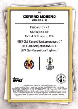 2022-23 Topps UEFA Club Competitions Superstars - Uncommon Green #189 Gerard Moreno Back