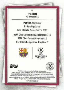 2022-23 Topps UEFA Club Competitions Superstars - Fire & Ice Limited #49 Pedri Back