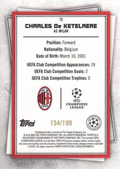 2022-23 Topps UEFA Club Competitions Superstars - Super Rare Mint #73 Charles De Ketelaere Back