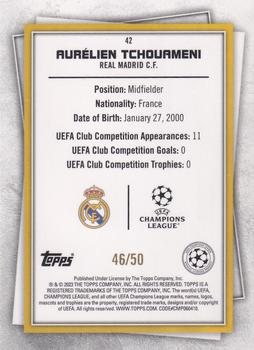 2022-23 Topps UEFA Club Competitions Superstars - Golden #42 Aurelien Tchouameni Back