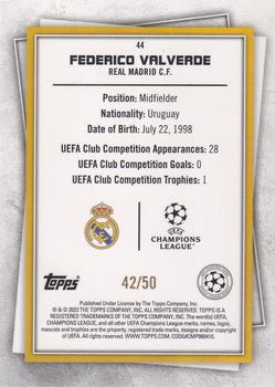 2022-23 Topps UEFA Club Competitions Superstars - Golden #44 Federico Valverde Back