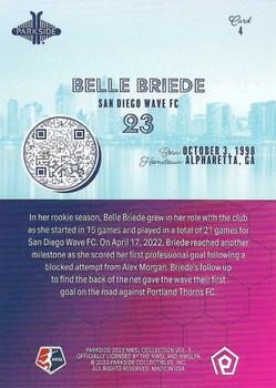 2023 Parkside NWSL Collection #4 Belle Briede Back