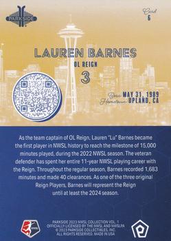 2023 Parkside NWSL Collection #6 Lauren Barnes Back