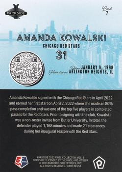 2023 Parkside NWSL Collection #7 Amanda Kowalski Back