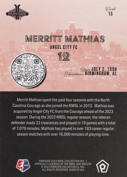 2023 Parkside NWSL Collection #15 Merritt Mathias Back
