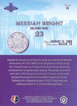 2023 Parkside NWSL Collection #36 Messiah Bright Back