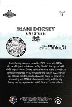 2023 Parkside NWSL Collection #42 Imani Dorsey Back