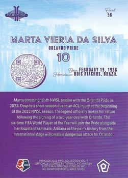 2023 Parkside NWSL Collection #56 Marta Vieira da Silva Back