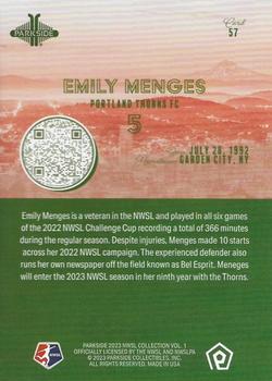 2023 Parkside NWSL Collection #57 Emily Menges Back
