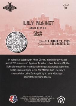 2023 Parkside NWSL Collection #91 Lily Nabet Back