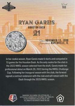 2023 Parkside NWSL Collection #103 Ryan Gareis Back