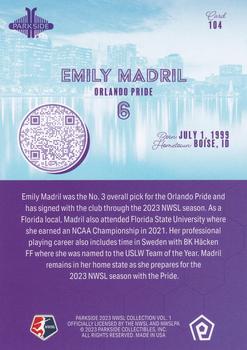 2023 Parkside NWSL Collection #104 Emily Madril Back