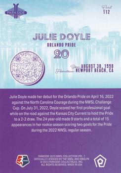 2023 Parkside NWSL Collection #112 Julie Doyle Back
