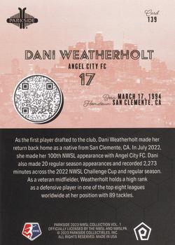 2023 Parkside NWSL Collection #139 Dani Weatherholt Back