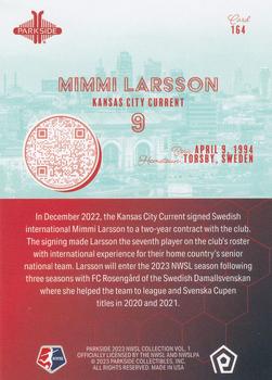 2023 Parkside NWSL Collection #164 Mimmi Larsson Back