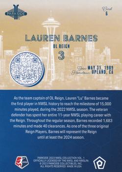 2023 Parkside NWSL Collection - Foil #6 Lauren Barnes Back