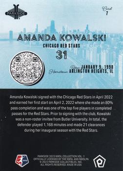2023 Parkside NWSL Collection - Foil #7 Amanda Kowalski Back