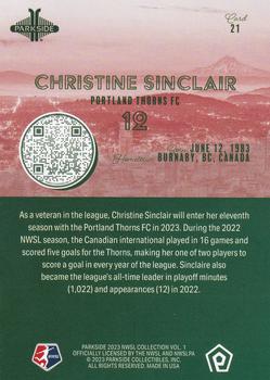 2023 Parkside NWSL Collection - Foil #21 Christine Sinclair Back