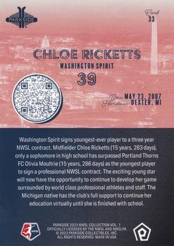 2023 Parkside NWSL Collection - Foil #33 Chloe Ricketts Back