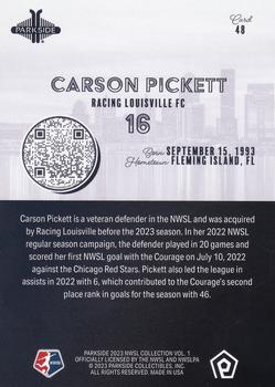 2023 Parkside NWSL Collection - Foil #48 Carson Pickett Back