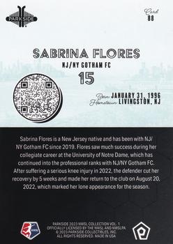 2023 Parkside NWSL Collection - Foil #88 Sabrina Flores Back