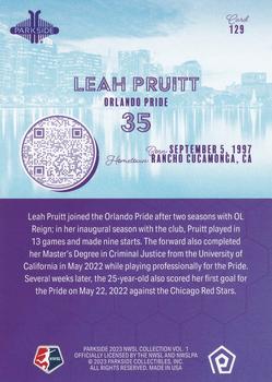 2023 Parkside NWSL Collection - Foil #129 Leah Pruitt Back