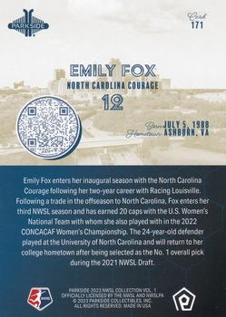 2023 Parkside NWSL Collection - Foil #171 Emily Fox Back