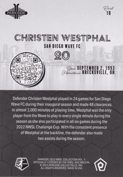 2023 Parkside NWSL Collection - Black and White #18 Christen Westphal Back