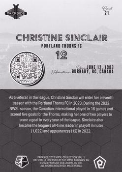 2023 Parkside NWSL Collection - Black and White #21 Christine Sinclair Back