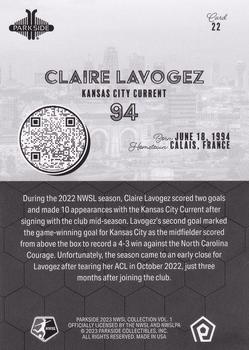 2023 Parkside NWSL Collection - Black and White #22 Claire Lavogez Back