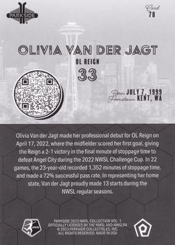 2023 Parkside NWSL Collection - Black and White #78 Olivia van der Jagt Back