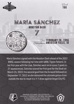 2023 Parkside NWSL Collection - Black and White #100 María Sánchez Back