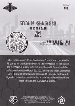 2023 Parkside NWSL Collection - Black and White #103 Ryan Gareis Back