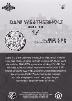 2023 Parkside NWSL Collection - Black and White #139 Dani Weatherholt Back