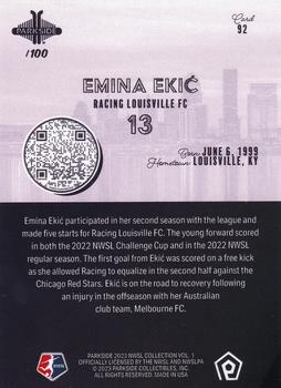 2023 Parkside NWSL Collection - Shimmer #92 Emina Ekic Back