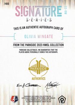 2023 Parkside NWSL Collection - Signature Series #SS-OW Olivia Wingate Back