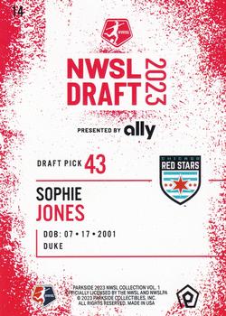 2023 Parkside NWSL Collection - Draft Night #14 Sophie Jones Back