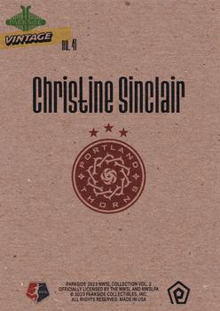 2023 Parkside NWSL Collection - Vintage #41 Christine Sinclair Back