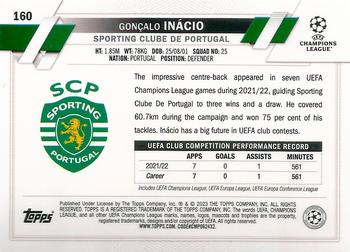 2022-23 Topps UEFA Club Competitions - Starball Foil #160 Gonçalo Inácio Back