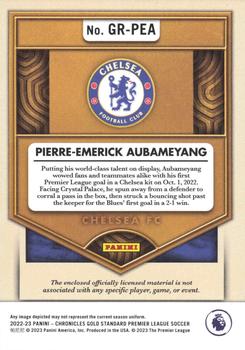2022-23 Panini Chronicles - Gold Standard Gold Rush Premier League #GR-PEA Pierre-Emerick Aubameyang Back