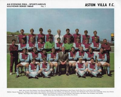 1968-69 Evening Mail Sports Argus Souvenir Series #1 Aston Villa Front