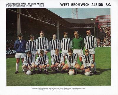 1968-69 Evening Mail Sports Argus Souvenir Series #5 West Bromwich Albion Front