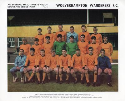 1968-69 Evening Mail Sports Argus Souvenir Series #6 Wolverhampton Wanderers Front